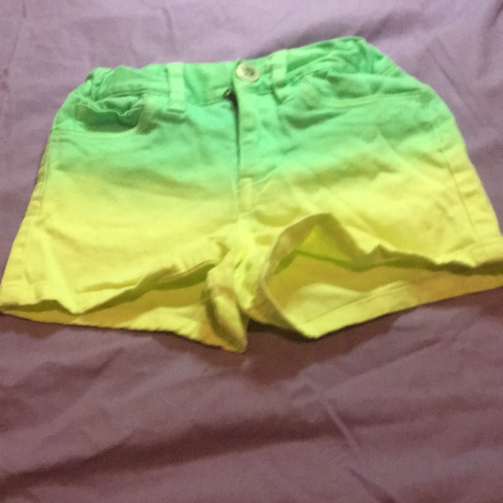 Multicolored jean shorts